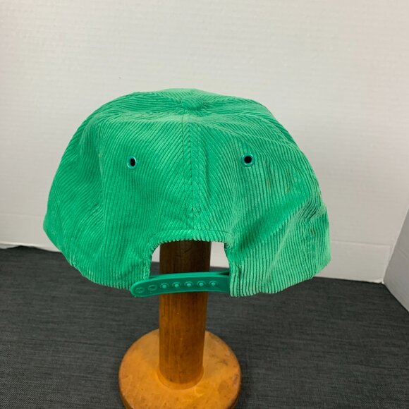 Vintage Newport Cigarettes Kelly Green Corduroy Snapback Hat 90s - Picture 8 of 16